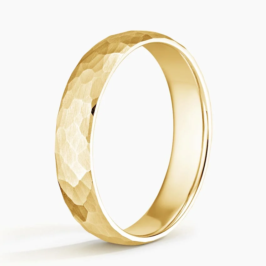 Canyon 5mm Wedding Ring in 14K Yellow Gold - Image 2