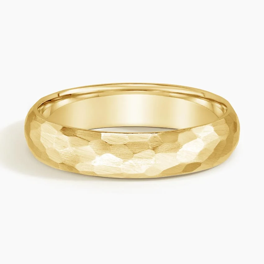 Canyon 5mm Wedding Ring in 14K Yellow Gold