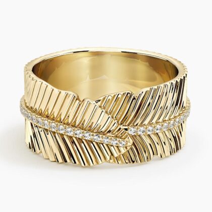 Jane Goodall Leaf Diamond Ring (1/4 ct. tw.) in 14K Yellow Gold