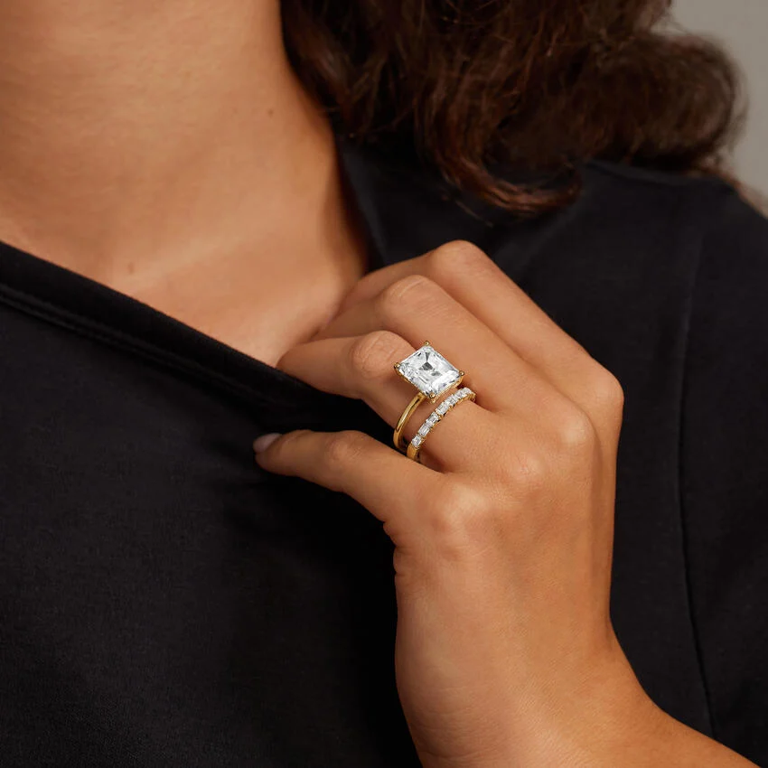 Nathalie Emerald Cut Diamond Ring (7/8 ct. tw.) - Image 2