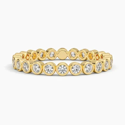 Bezel Round Eternity Diamond Ring (1/2 ct. tw.) in 14K Yellow Gold