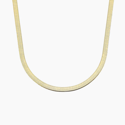 Dezi 16 In. Herringbone Necklace (2.8mm) in 14K Yellow Gold