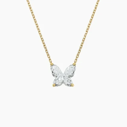 Butterfly Custom-Cut Diamond Necklace (2 1/8 ct. tw.) in 18K Yellow Gold