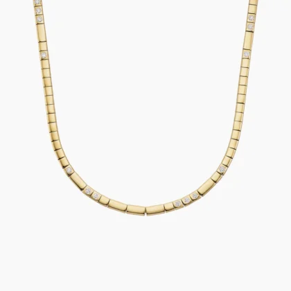 Petite Love Decoded Diamond Necklace (1/3 ct. tw.) in 14K Yellow Gold