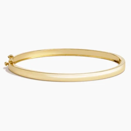 Engravable Bangle Bracelet (4mm) in 14K Yellow Gold