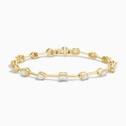 Mixed Spaced Diamond Tennis Bracelet (2 ct. tw.) in 14K Yellow Gold