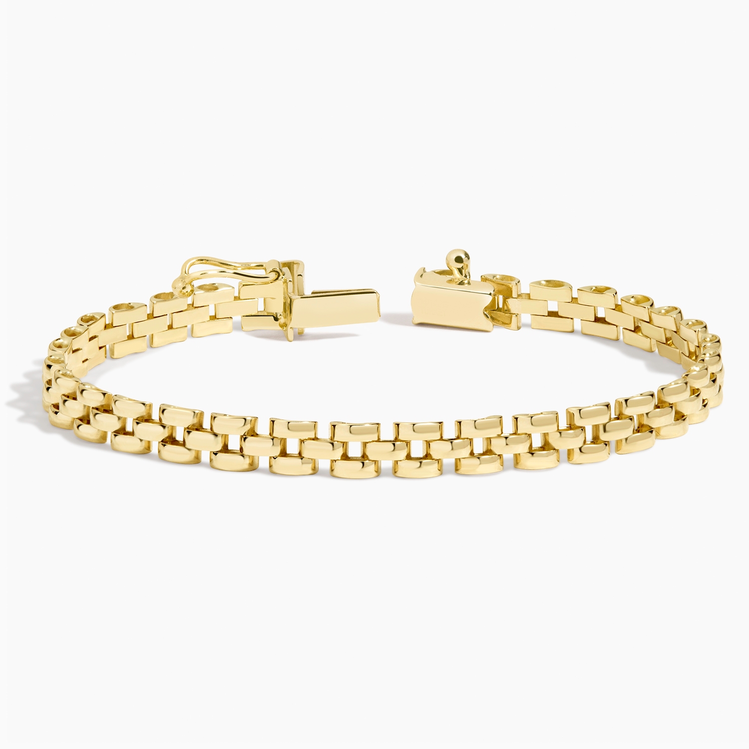 Jesse 6.5 in. Panther Link Chain Bracelet in 14K Yellow Gold - Image 2