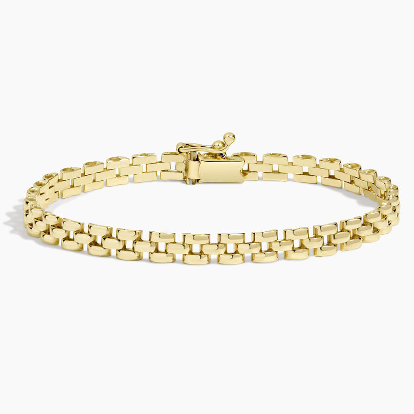 Jesse 6.5 in. Panther Link Chain Bracelet in 14K Yellow Gold