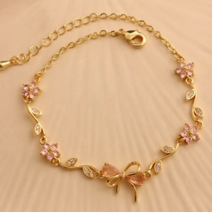 Blossom Vine Bracelet - Pink Blossom Vine Bracelet