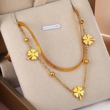 Lucky Clover Layered Bracelet