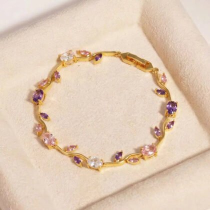 Tulip Crystal Vine Bracelet - Purple Tulip Crystal Vine Bracelet - Purple