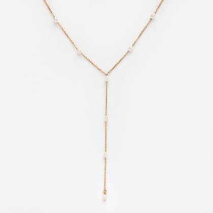 Solid Pearl Lariat Necklace