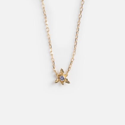 Solid Birth Flower Bloom Necklace