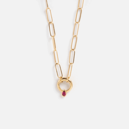Solid Perfect Start Charm Holder Necklace